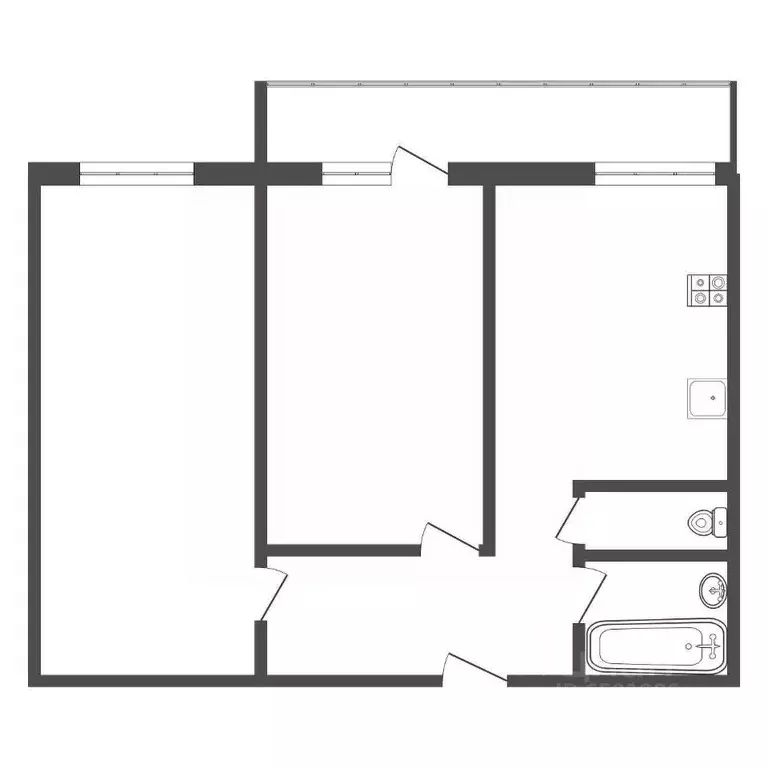 2-к кв. Тульская область, Алексин ул. Металлистов, 47 (47.1 м) - Фото 1