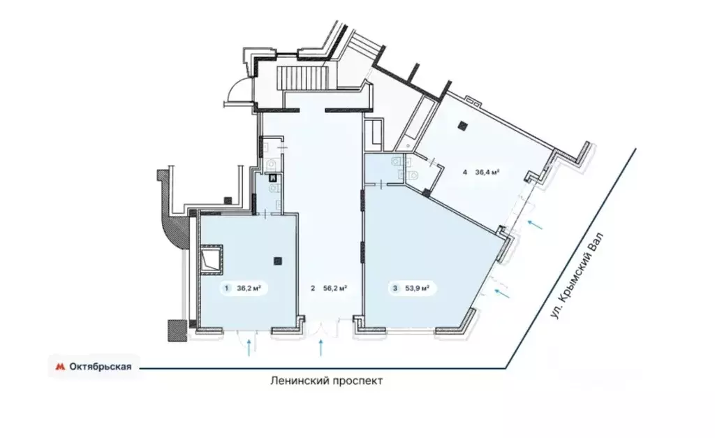 Помещение свободного назначения в Москва Ленинский просп., 2 (36 м) - Фото 2