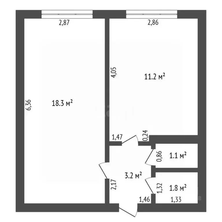 1-к кв. Амурская область, Зея Светлый мкр, 60 (35.6 м) - Фото 1