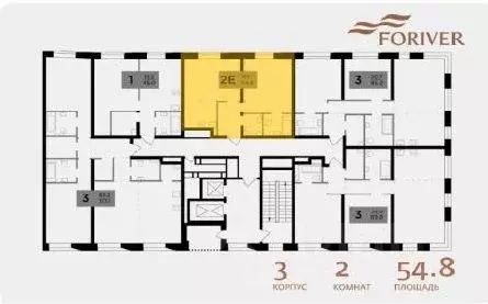 2-к кв. Москва Г мкр, Форивер жилой комплекс, 3 (55.0 м) - Фото 1