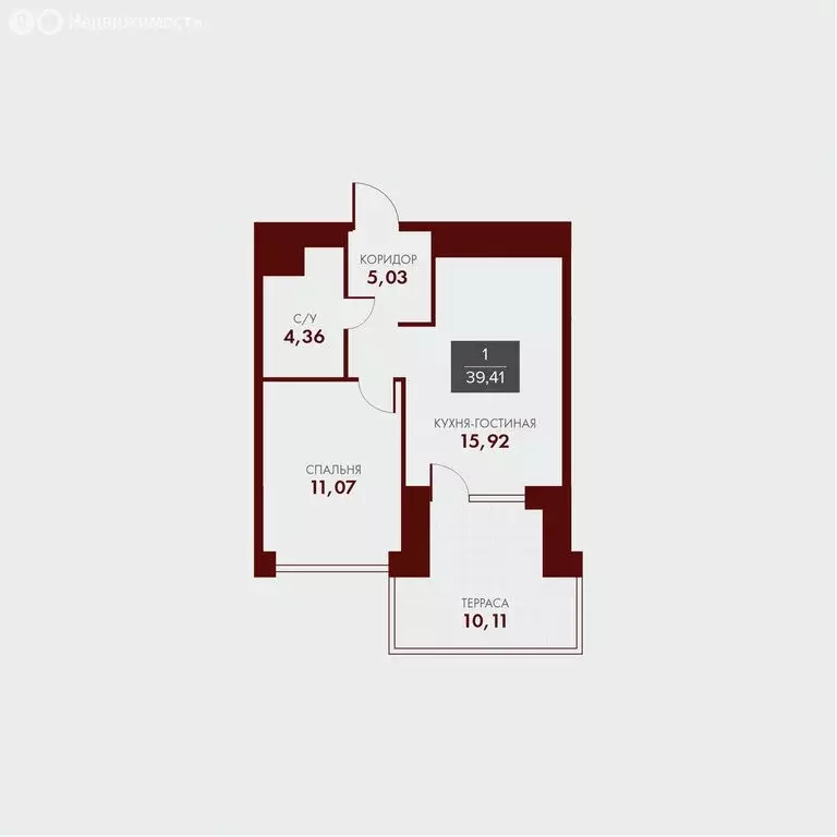 1-комнатная квартира: Оренбург, ЖК Гагарин Парк (39.41 м) - Фото 0