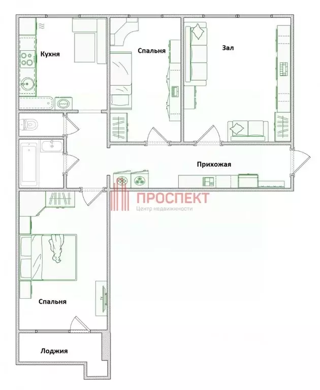 3-к кв. Пензенская область, Пенза ул. Кижеватова, 29А (67.8 м) - Фото 2