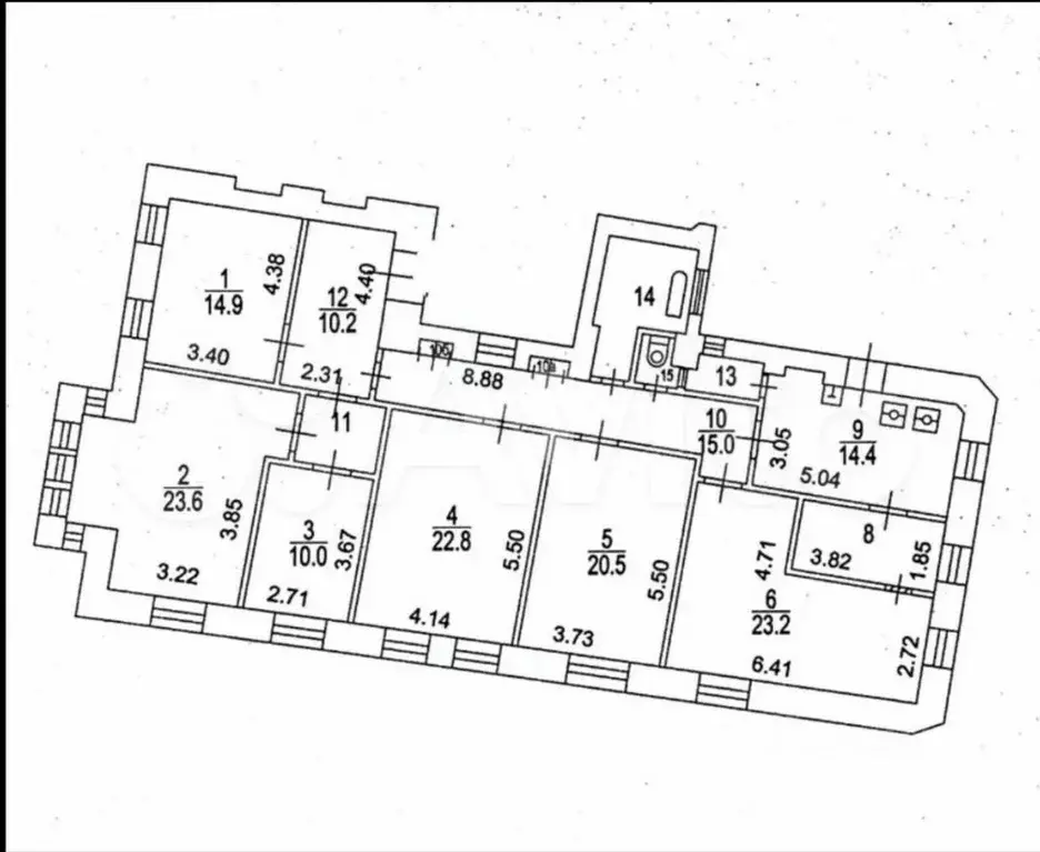 6-к. квартира, 176 м, 2/6 эт. - Фото 1