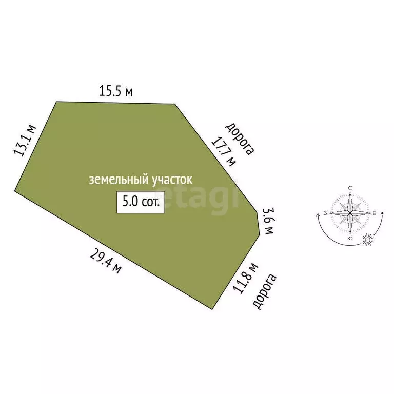 Участок в Севастополь, улица Курчатова (4.95 м) - Фото 1