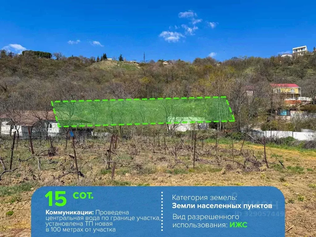 Участок в Крым, Алушта муниципальный округ, с. Малый Маяк  (15.0 сот.) - Фото 1