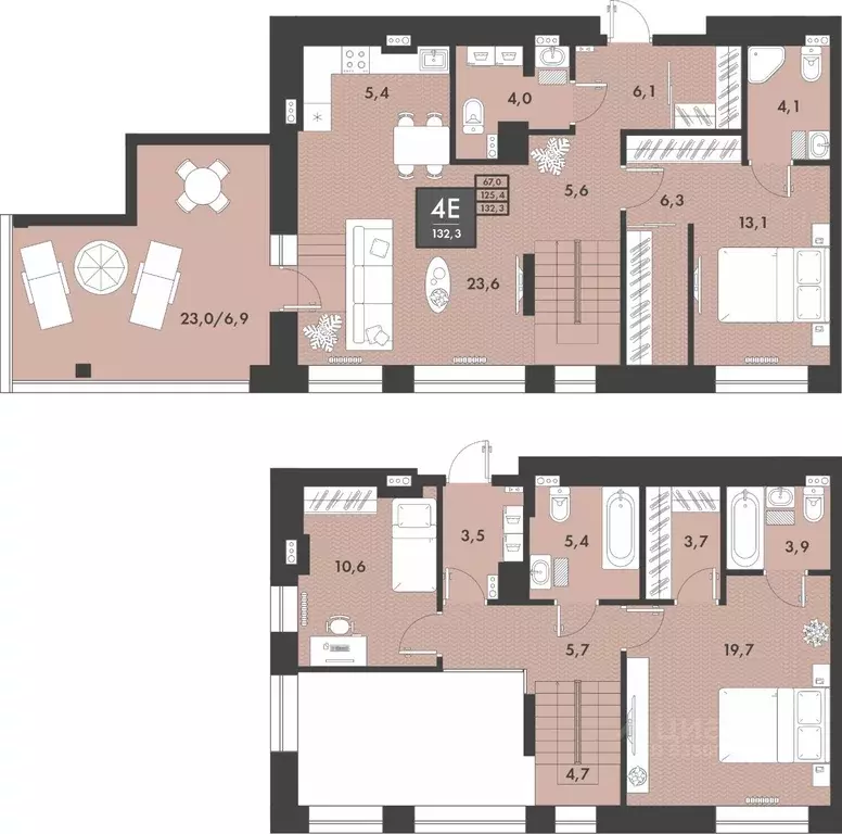 3-к кв. Забайкальский край, Чита ул. Генерала Белика, 3 (133.4 м) - Фото 0