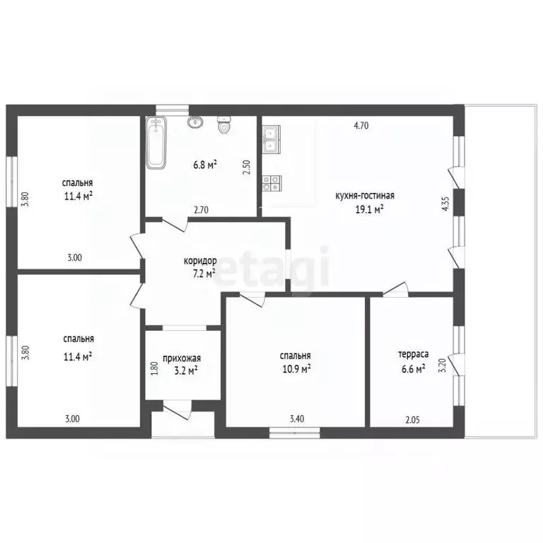 Дом в Московская область, Воскресенск Фетровой фабрики мкр,  (106 м) - Фото 2