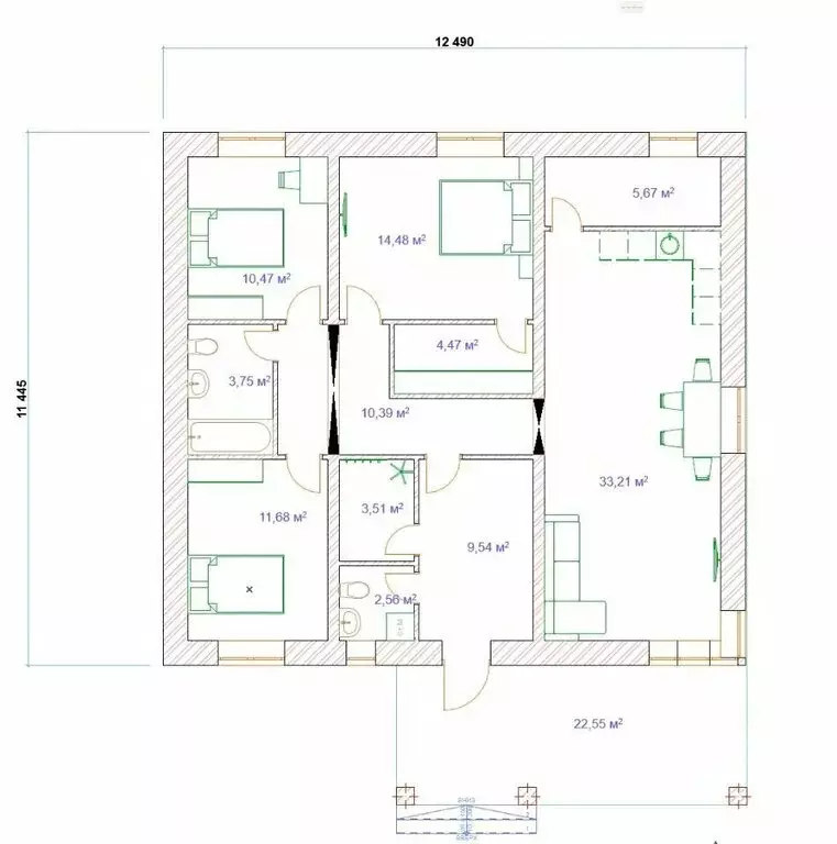 Дом в деревня Мстихино, Горная улица, 10Д (119.4 м) - Фото 2