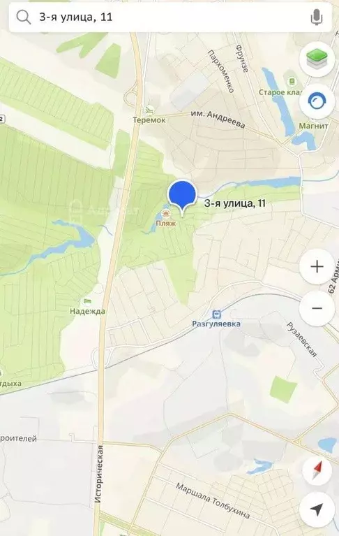 Участок в Волгоградская область, Городище рп, Восход СНТ ул. 3-я (5.49 ... - Фото 2