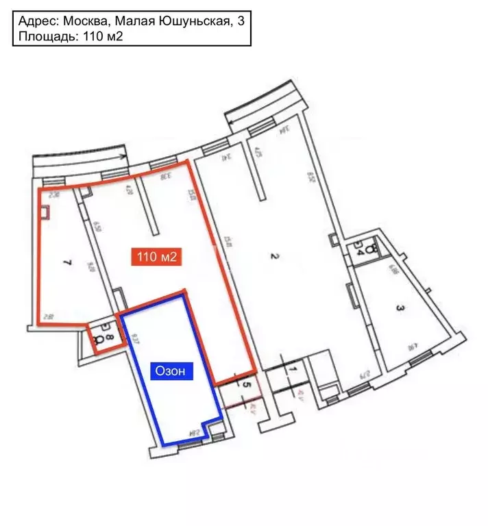 Помещение свободного назначения в Москва Малая Юшуньская ул., 3 (110 ... - Фото 2