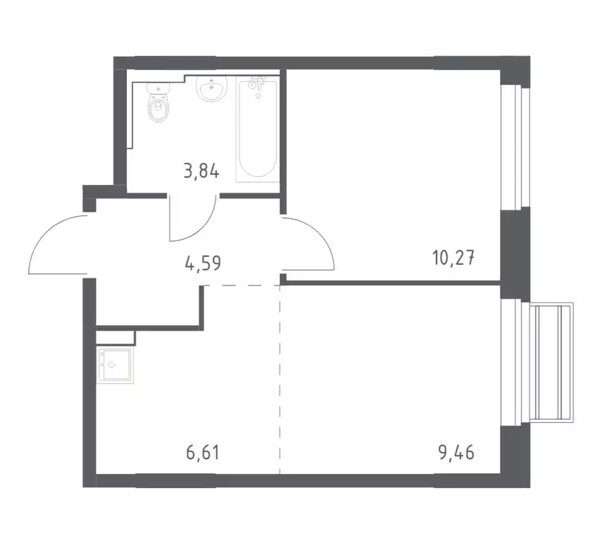 1-комнатная квартира: село Лайково, микрорайон Город-Событие, ЖК ... - Фото 1