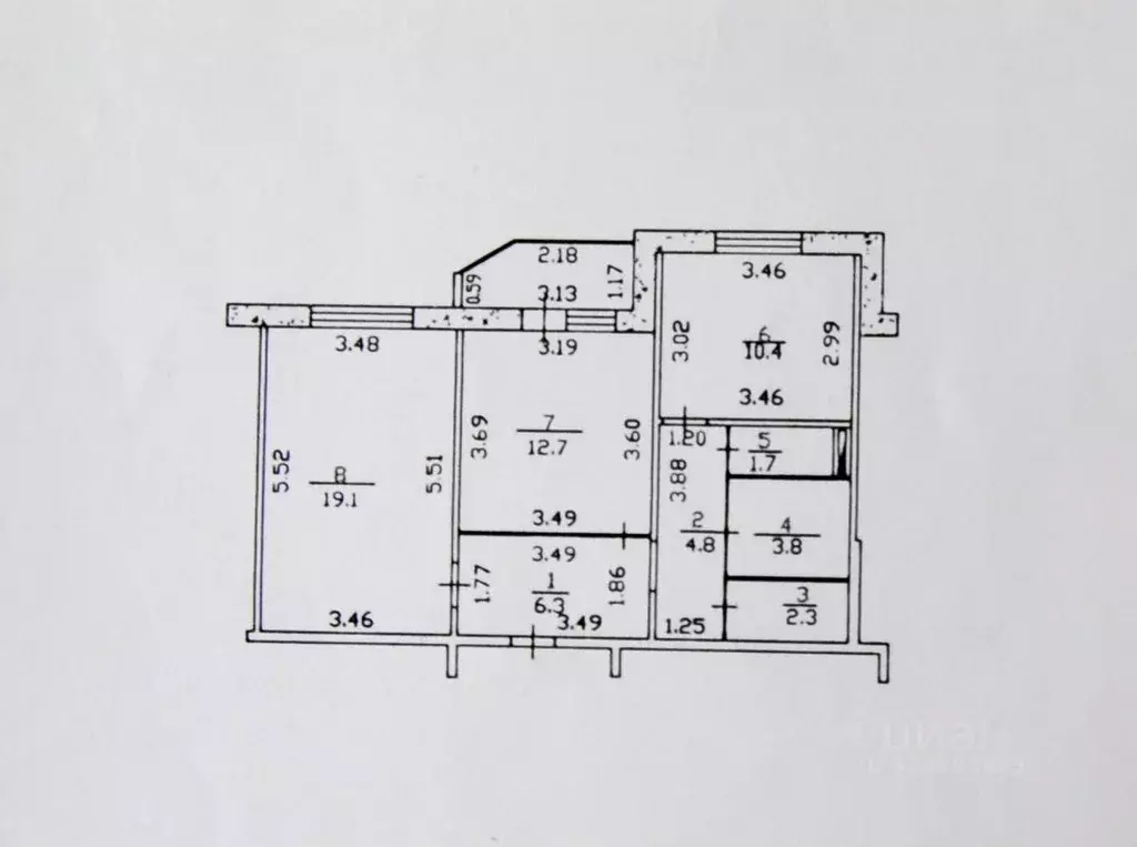 2-к кв. Орловская область, Орел ул. Орелстроевская, 3А (61.0 м) - Фото 1