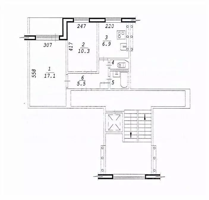 2-к кв. Новосибирская область, Новосибирск ул. Челюскинцев, 15 (45.3 ... - Фото 2