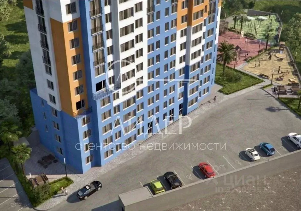 Студия Краснодарский край, Сочи Вишневая ул., 18/8 (28.0 м) - Фото 1