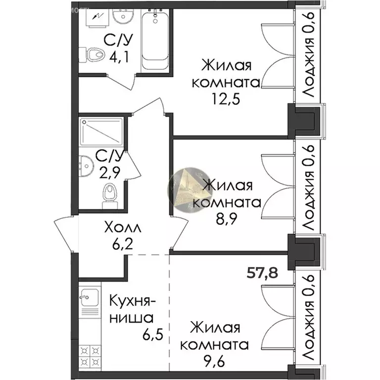 2-комнатная квартира: Санкт-Петербург, набережная Обводного канала, ... - Фото 1