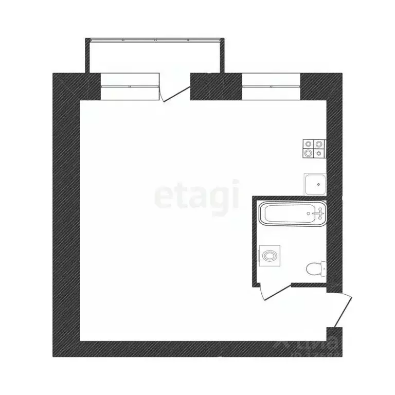 1-к кв. Хабаровский край, Солнечный рп ул. Строителей, 23А (32.0 м) - Фото 2