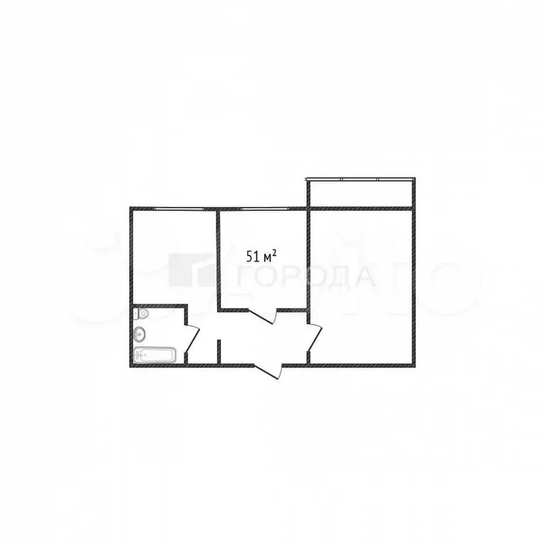 2-к. квартира, 51 м, 9/9 эт. - Фото 0
