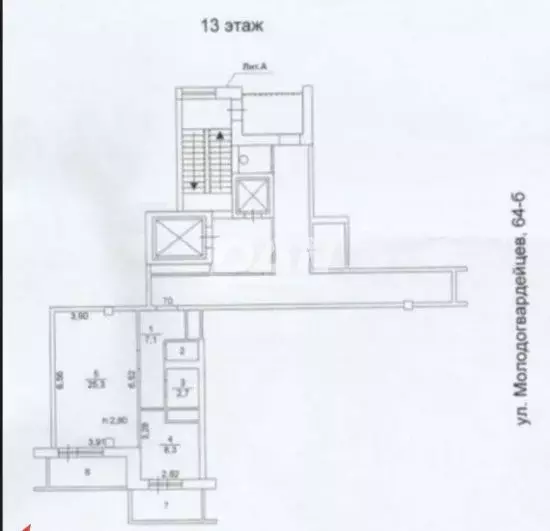 1-к кв. Челябинская область, Челябинск ул. Молодогвардейцев, 64б (44.8 ... - Фото 2