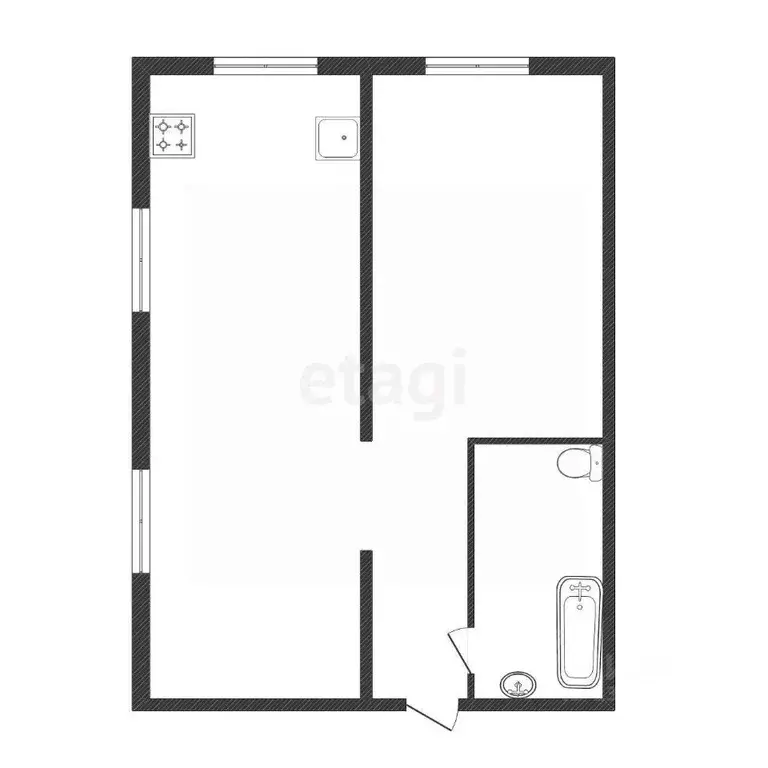 2-к кв. Белгородская область, Белгород ул. Семейная, 27 (50.0 м) - Фото 2