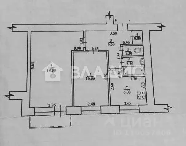 2-к кв. Волгоградская область, Волгоград ул. 64-й Армии, 71 (44.8 м) - Фото 2