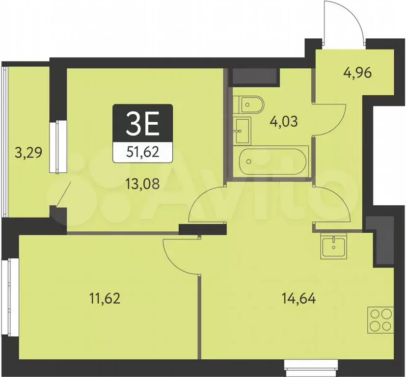 2-к. квартира, 50 м, 15/31 эт. - Фото 0