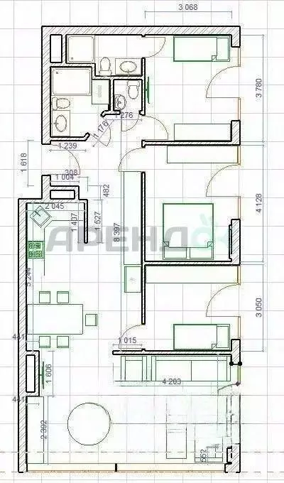4-к кв. Москва ул. Янковского, 1к3 (116.0 м) - Фото 2