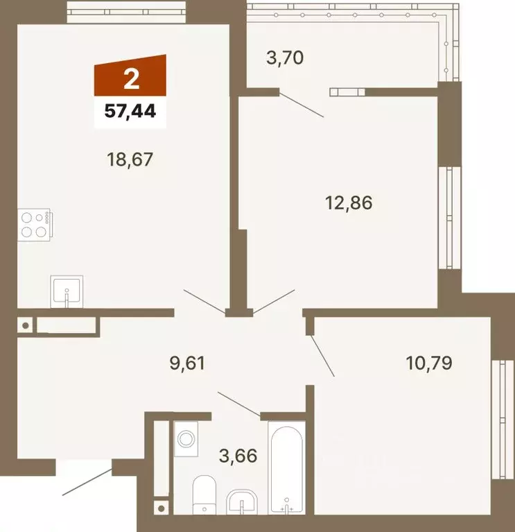 2-к кв. Свердловская область, Екатеринбург ул. Волгоградская, 197 ... - Фото 1