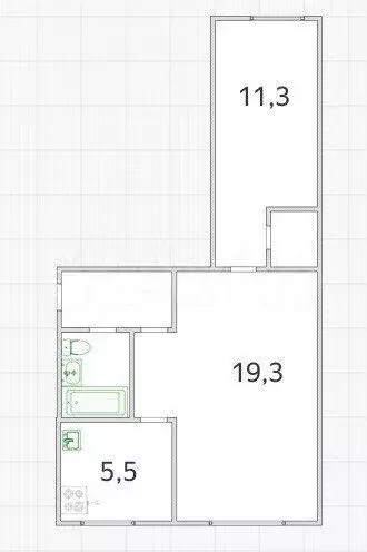 2-к. квартира, 43,1 м, 5/5 эт. - Фото 0