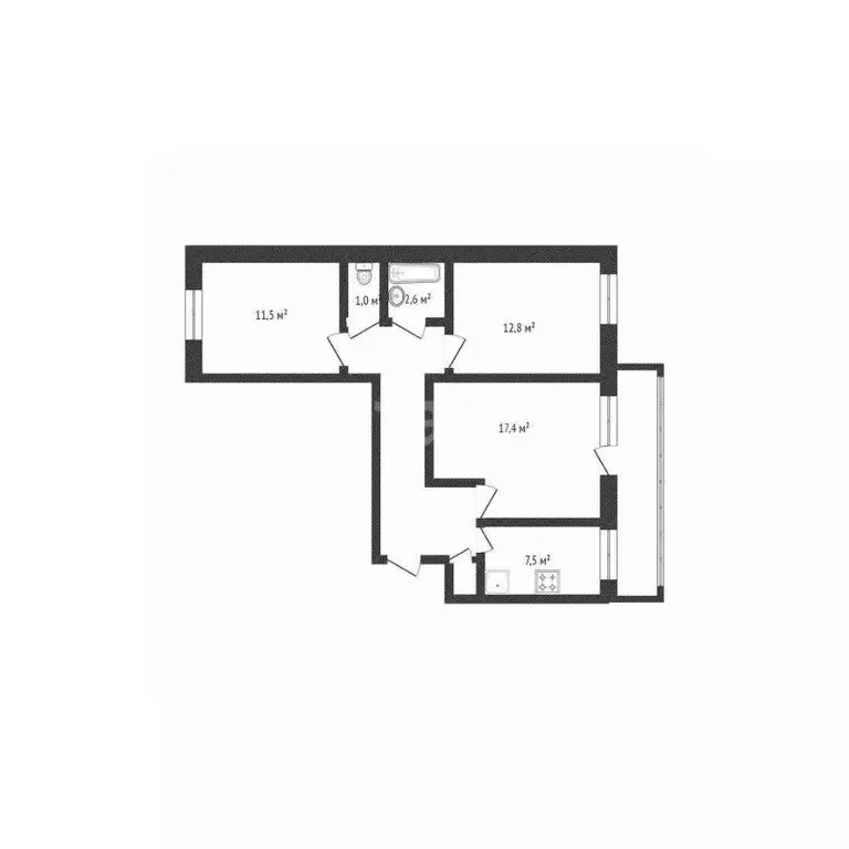 3-к кв. Башкортостан, Нефтекамск ул. Ленина, 25 (65.8 м) - Фото 1