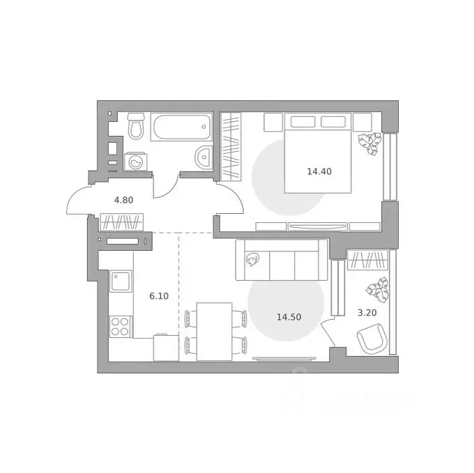 2-к кв. Башкортостан, Уфа Зеленая Роща жилрайон, Лесная Симфония жилой ... - Фото 0