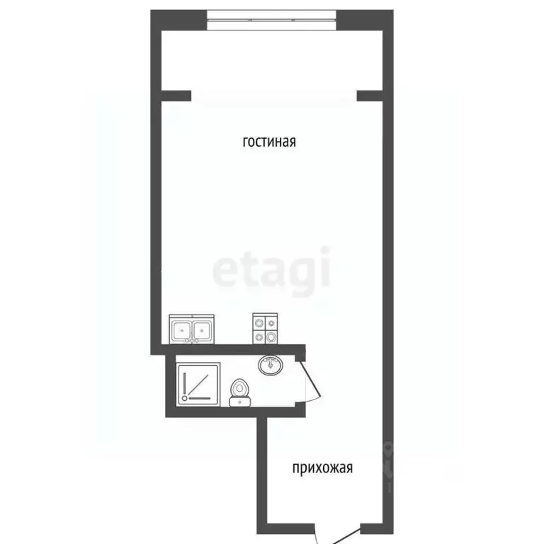 Студия Крым, Алупка пер. Севастопольский, 21 (26.0 м) - Фото 2