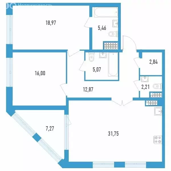 2-комнатная квартира: Санкт-Петербург, улица Типанова, 22 (98.81 м) - Фото 0