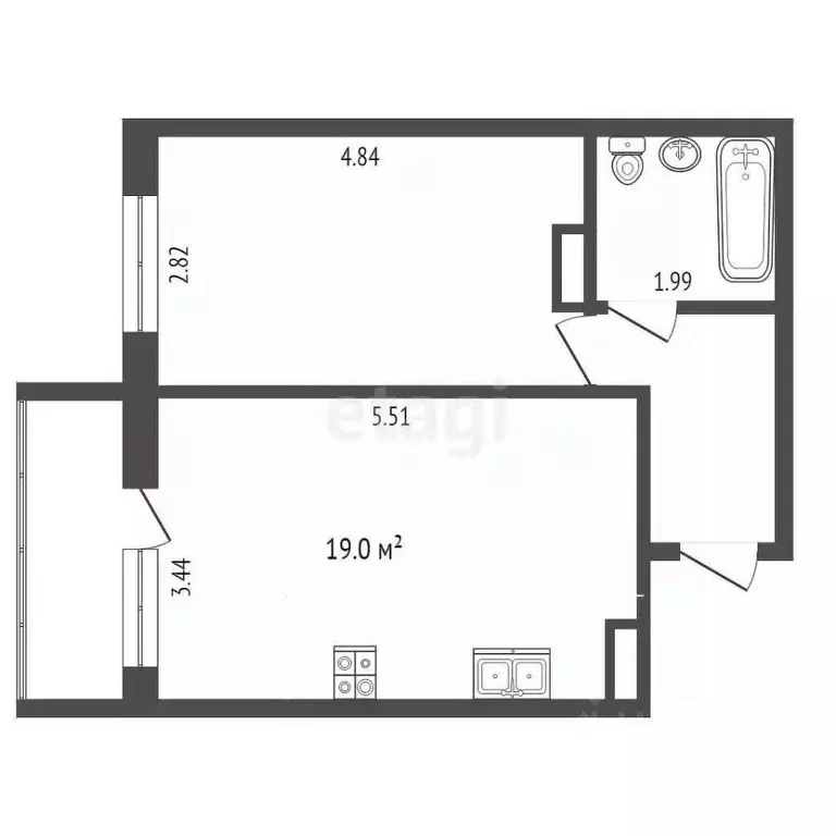 1-к кв. Мордовия, Саранск ул. Тани Бибиной, 1/4 (40.0 м) - Фото 1