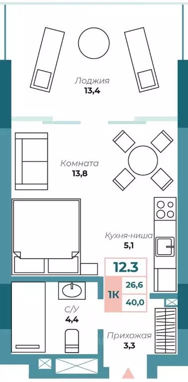 1-к кв. Крым, Алушта ул. Набережная, 18 (40.0 м) - Фото 0