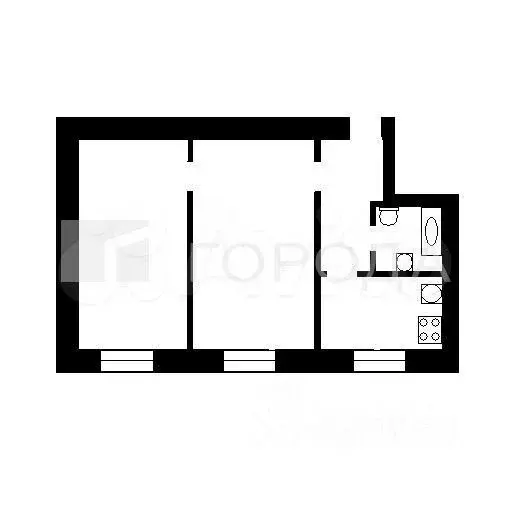 2-к. квартира, 49 м, 2/6 эт. - Фото 0
