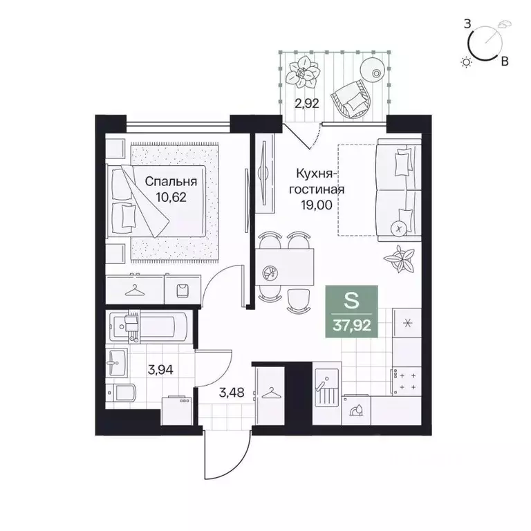 1-к кв. Волгоградская область, Волгоград просп. Имени В.И. Ленина, 59Г ... - Фото 1