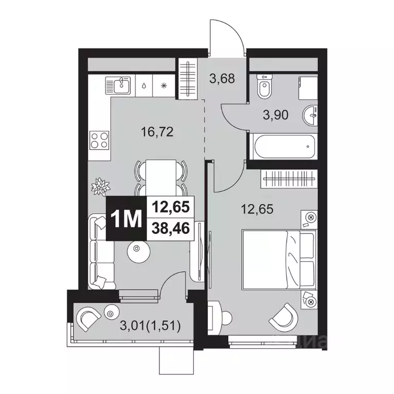 2-к кв. Пензенская область, Пенза Тепличный мкр, Прованс жилой ... - Фото 1