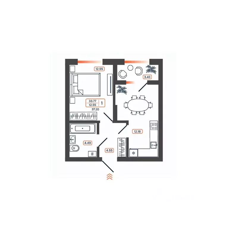 1-к кв. Ростовская область, Батайск ул. Дружная, 10 (37.2 м) - Фото 1