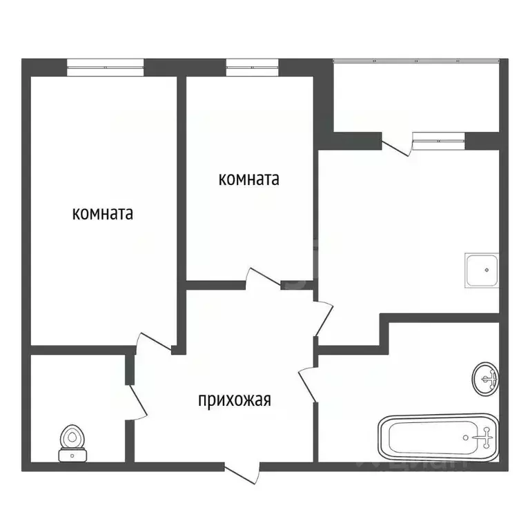 2-к кв. Красноярский край, Красноярск ул. Микуцкого, 3 (51.8 м) - Фото 2