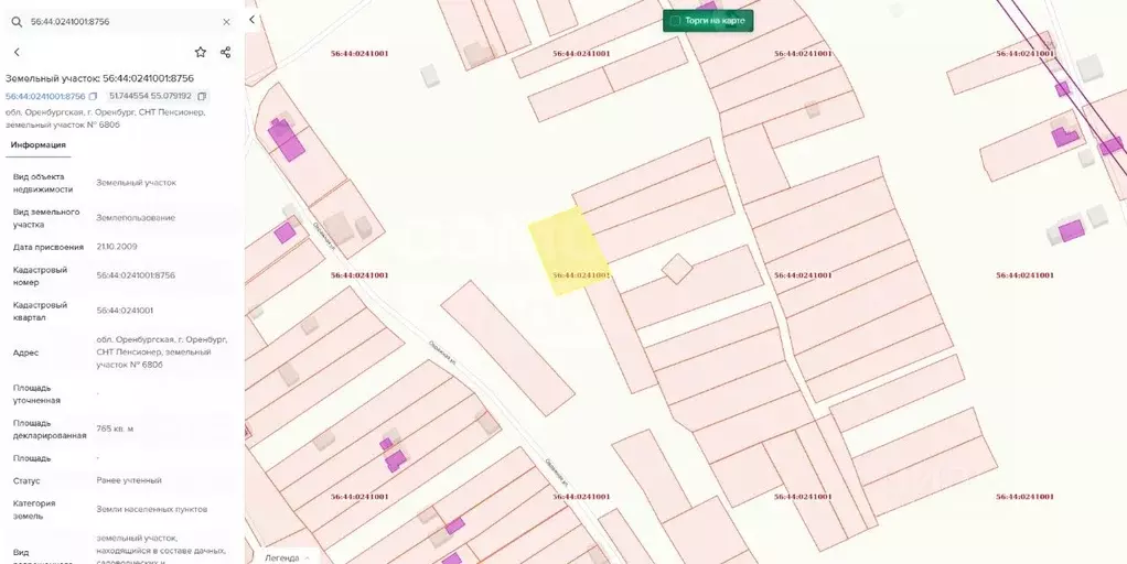 Участок в Оренбургская область, Оренбург Пенсионер СНТ, 757 (7.65 ... - Фото 2