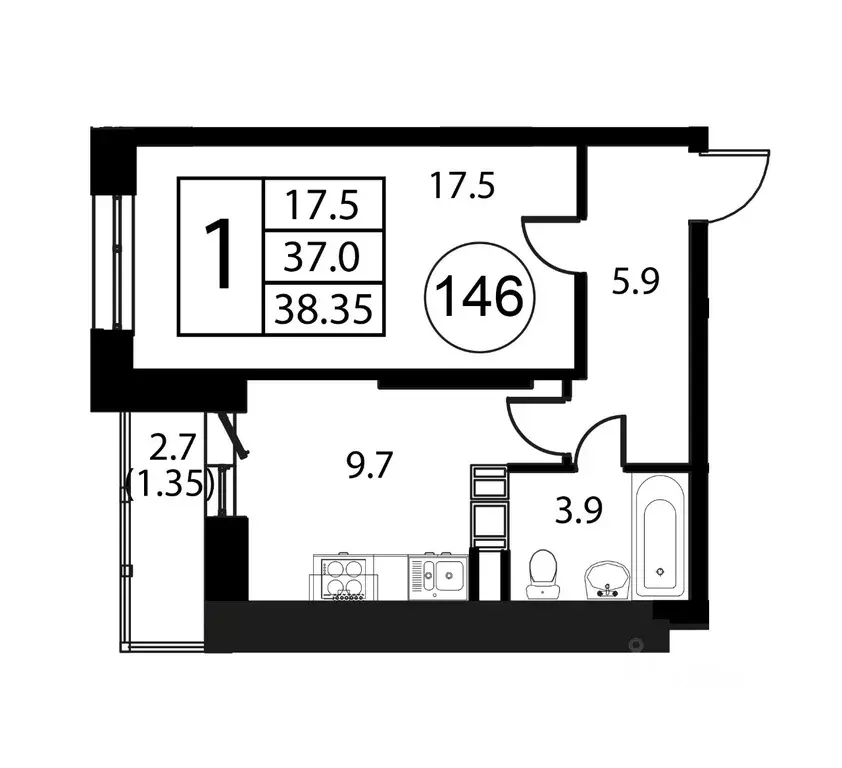 1-к кв. Московская область, Домодедово Авиационный мкр, ул. ... - Фото 0