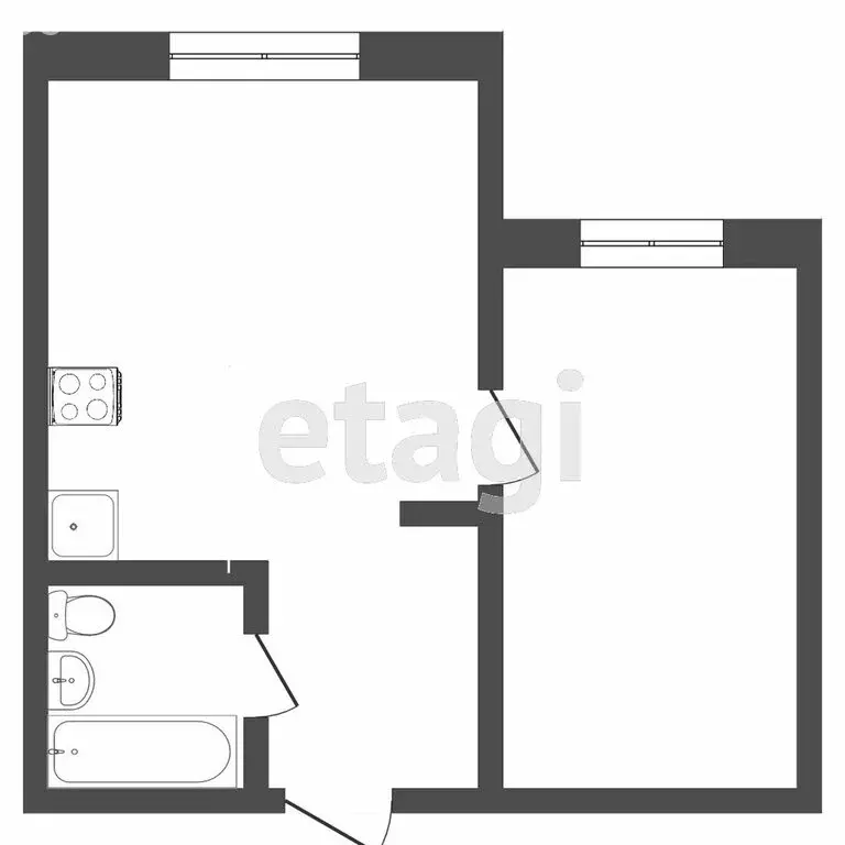 1-комнатная квартира: Тюмень, улица 30 лет Победы, 92 (26.8 м) - Фото 0