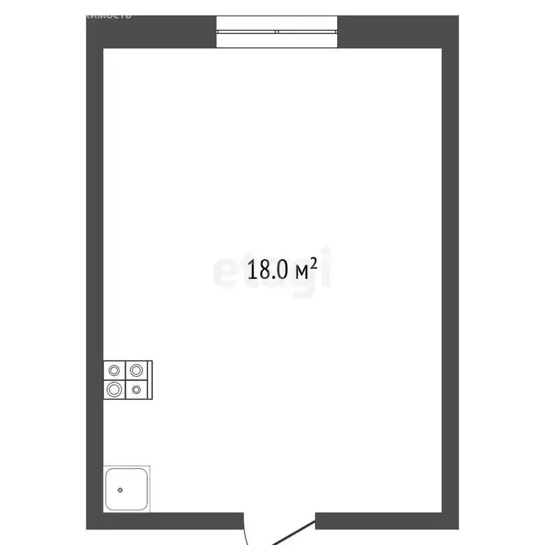 1к в 13-комнатной квартире (18 м) - Фото 0