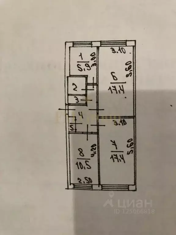 3-к кв. Белгородская область, Белгород Садовая ул., 120 (61.0 м) - Фото 2