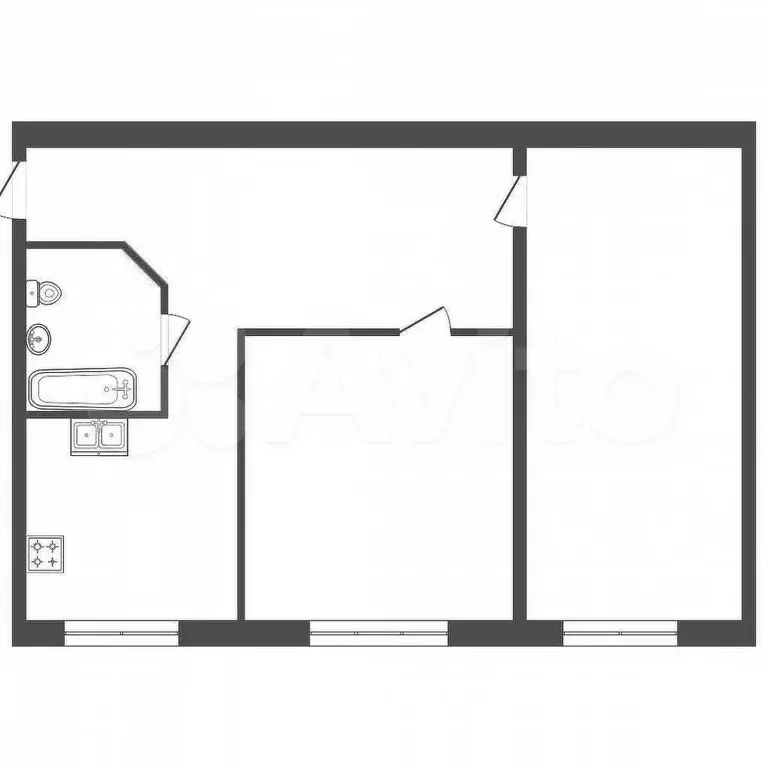 2-к. квартира, 44,9 м, 5/5 эт. - Фото 0