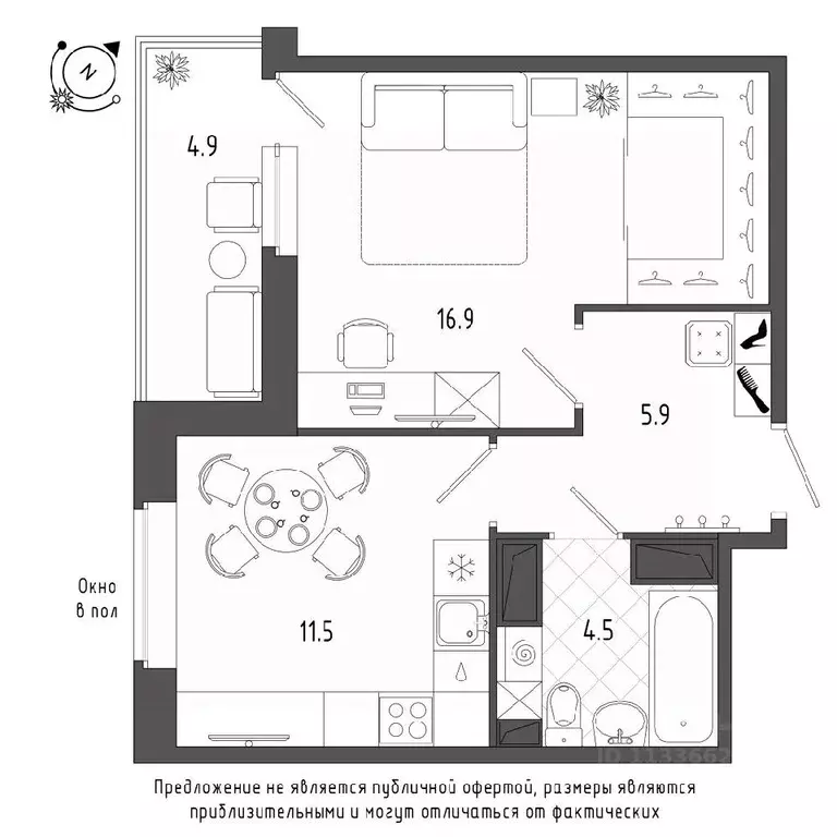 1-к кв. Санкт-Петербург Черниговская ул., 17 (41.2 м) - Фото 0