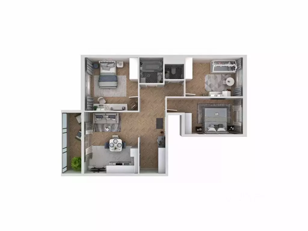 3-к кв. Челябинская область, Миасс Центральный территориальный округ,  ... - Фото 1