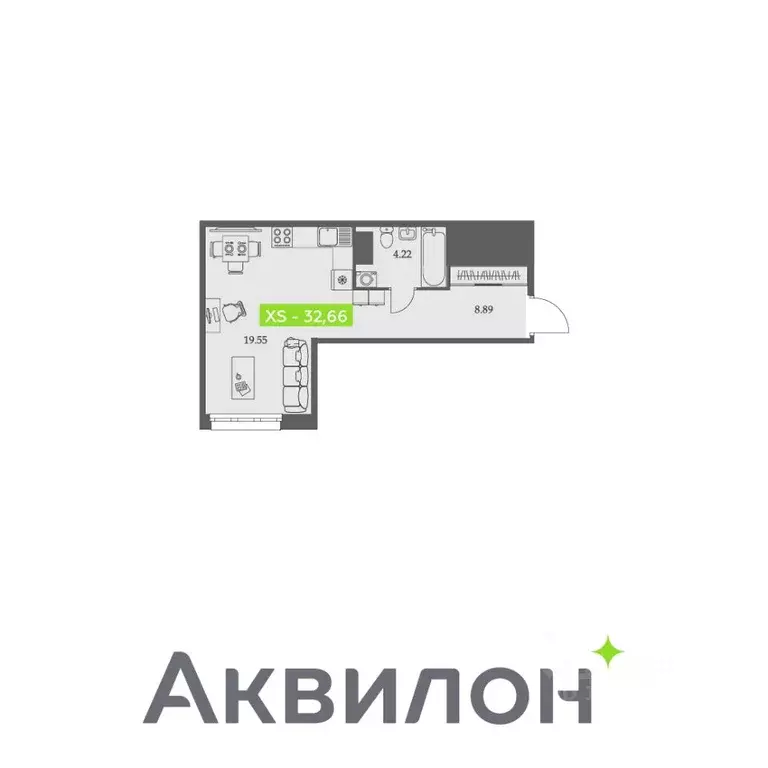 Студия Архангельская область, Архангельск Троицкий просп., 110 (32.66 ... - Фото 1