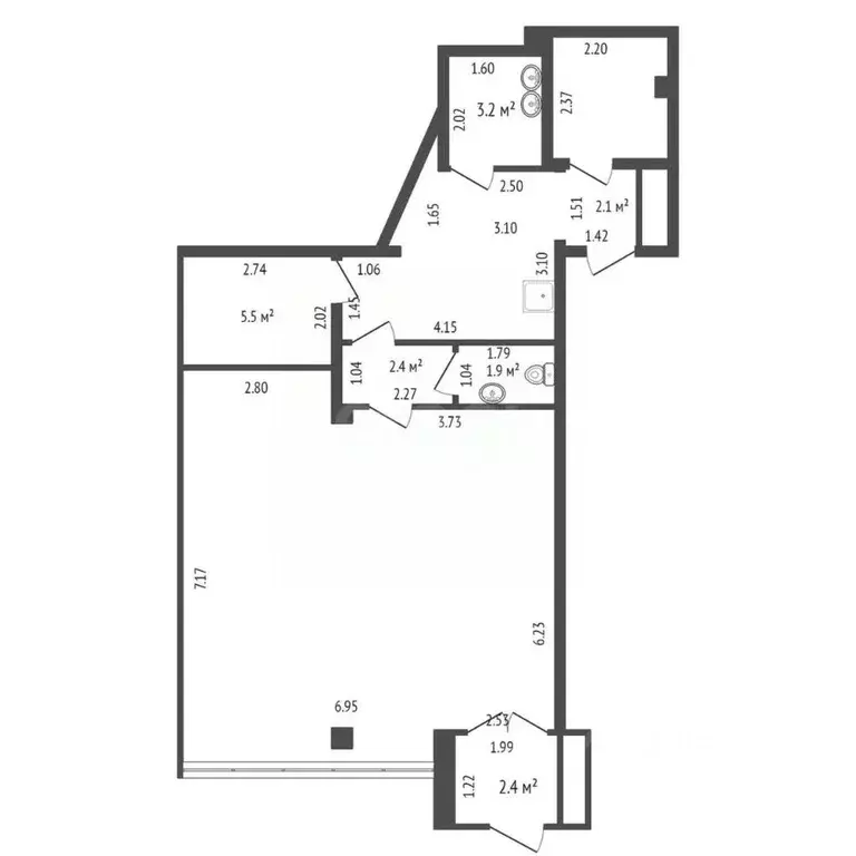 Помещение свободного назначения в Москва Задонский проезд, 36К2 (78 м) - Фото 1