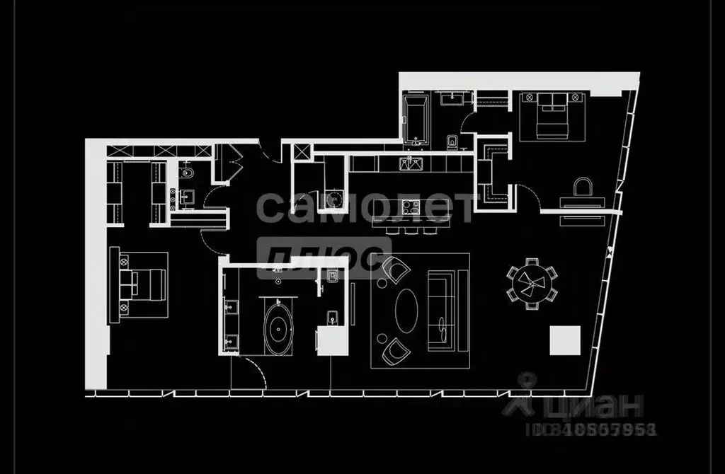 3-к кв. Москва 1-й Красногвардейский проезд, 21с2 (166.0 м) - Фото 1